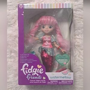 Brand New Fidgie Friends Watermellow Doll with Pink Hair